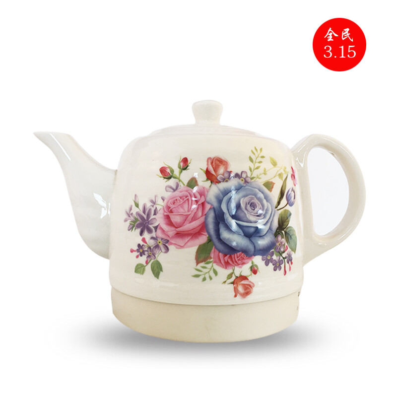 一家欣SCJ-1213C 景德鎮(zhèn)陶瓷電水壺電熱水壺茶壺套裝七件套禮品瓷 4個(gè)直筒杯+藍(lán)色戀人套餐