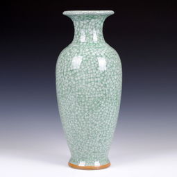 景德鎮陶瓷花瓶 鈞瓷仿古官窯冰片裂紋釉 裝飾工藝品家居擺件禮品